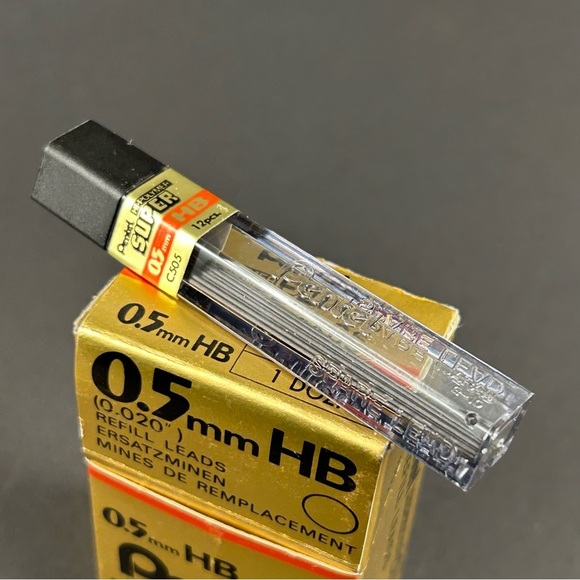 Pentel Hi-Polymer Super Ultra Fine Refill Leads 0.5mm HB C505/12 Tubes 144 TOTAL - Picture 4 of 5
